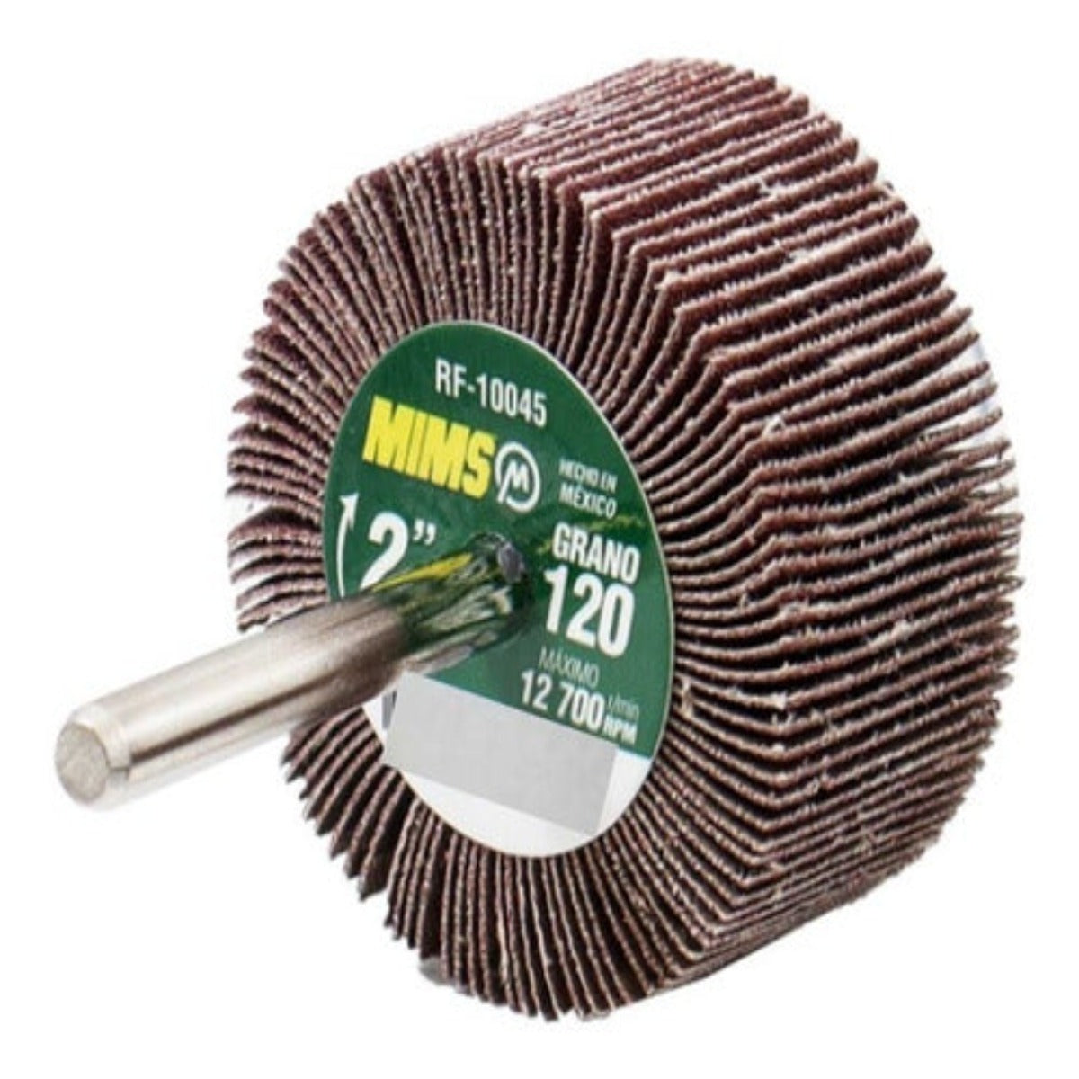 RUEDA FLAP MIMS C/VASTAGO (6MM) G120 1"X1" WESTON